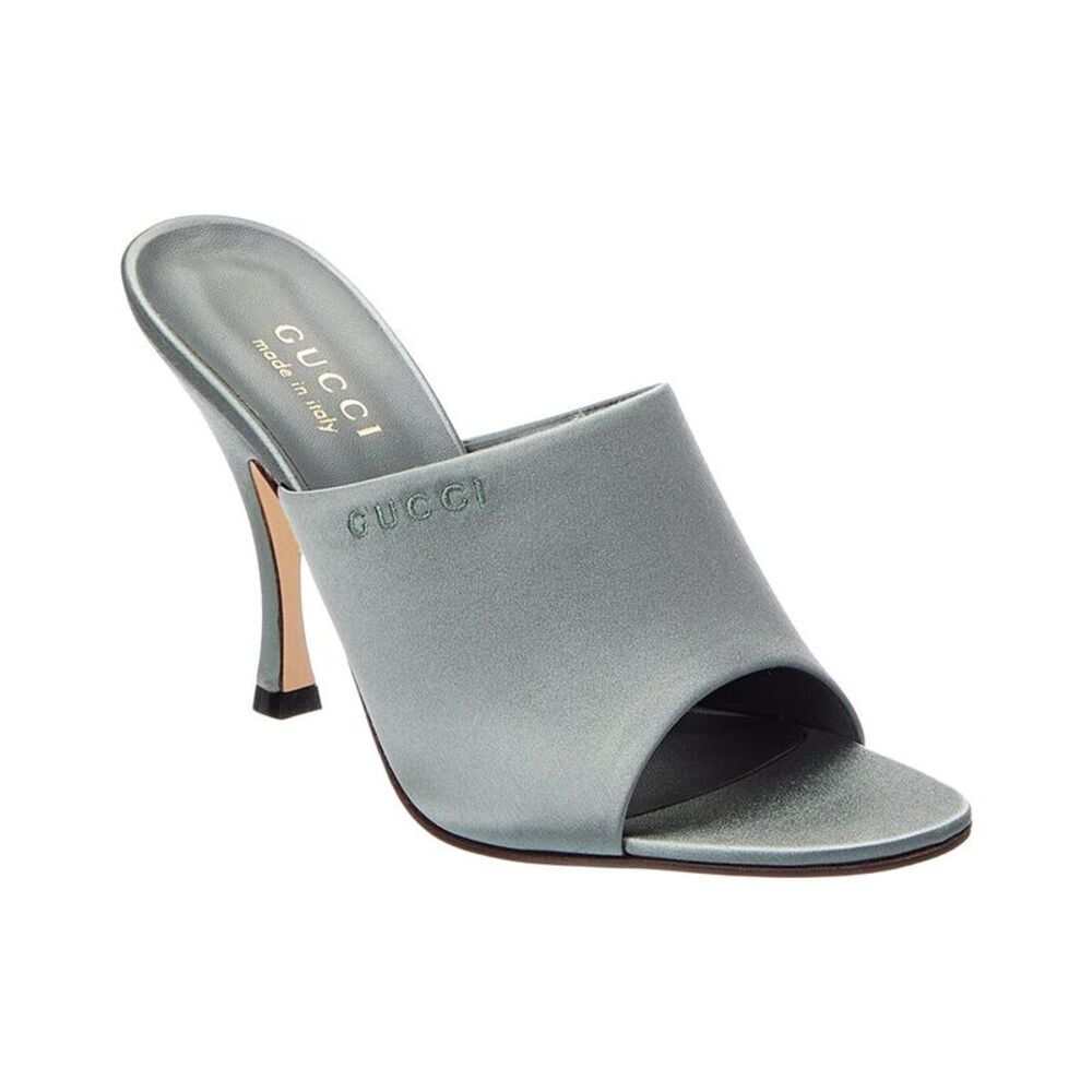 Gucci 100 Satin Sandal, Blue